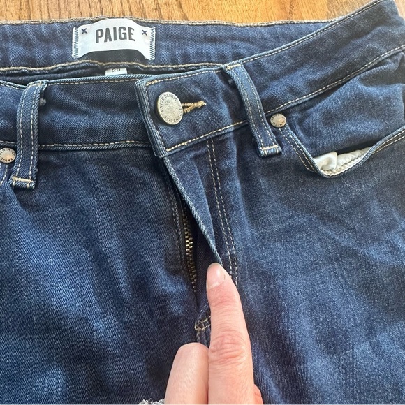 Paige Skyline Skinny Jeans Medium Dark Wash Blue Denim Size 29 Casual - Picture 14 of 14